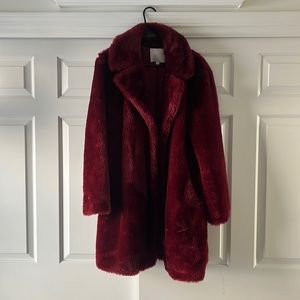 ANTHROPOLOGIE FAUX FUR COAT
